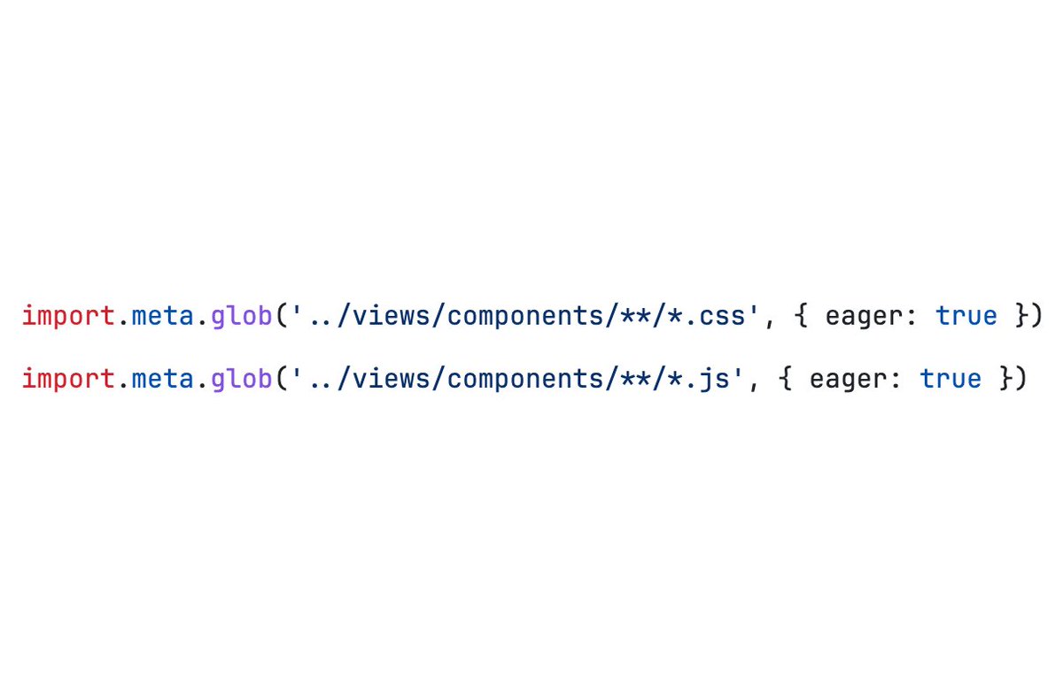 zepfietje's tweet image. Automatically include component CSS and JS in your compiled assets by adding these two lines to your app.js file.