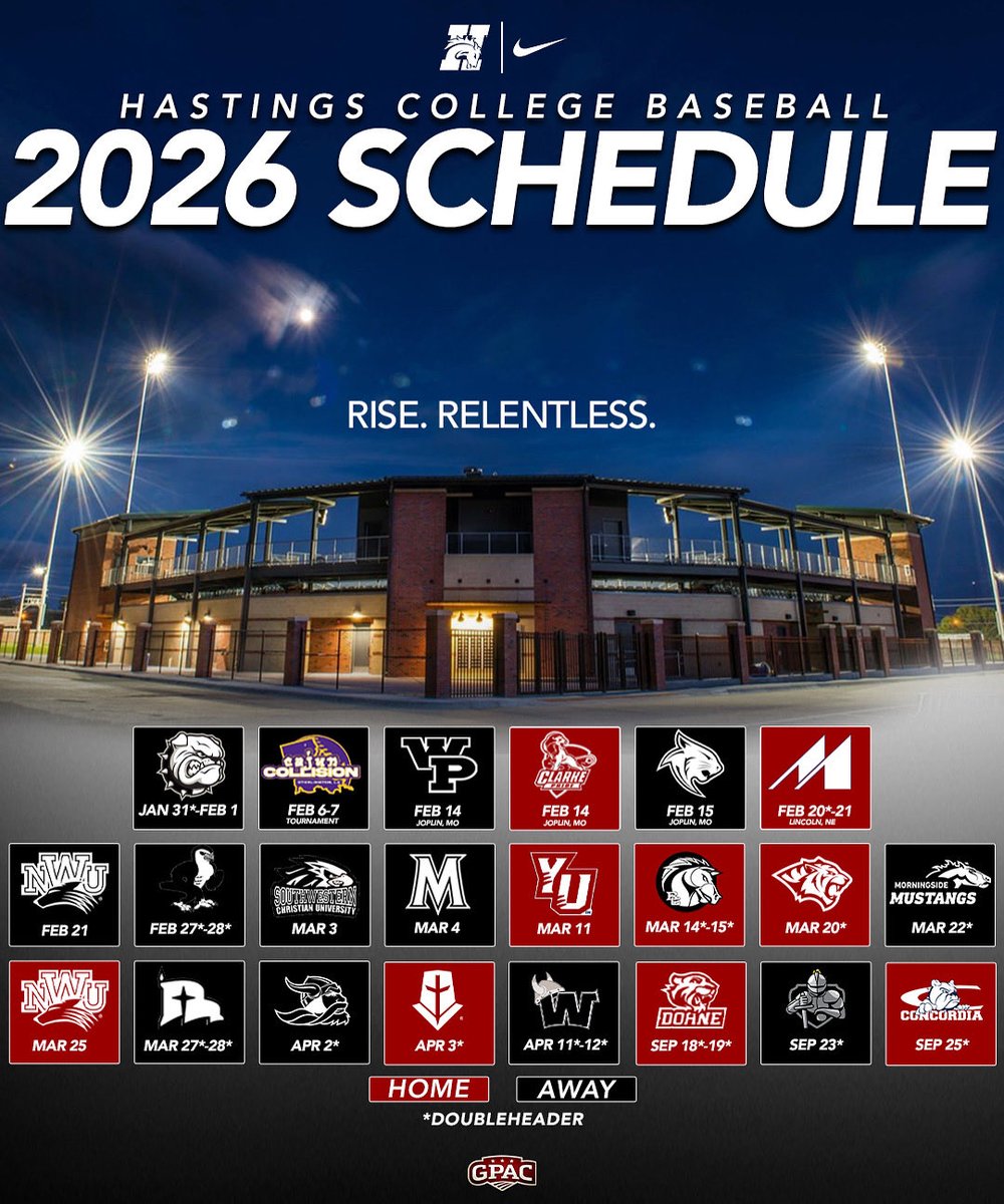 Our 2026 schedule has dropped! The best way to find out what you’re made of? Battle the best. Rise. Relentless. 🐴  <a href="/NAIABall/">NAIA Ball</a>