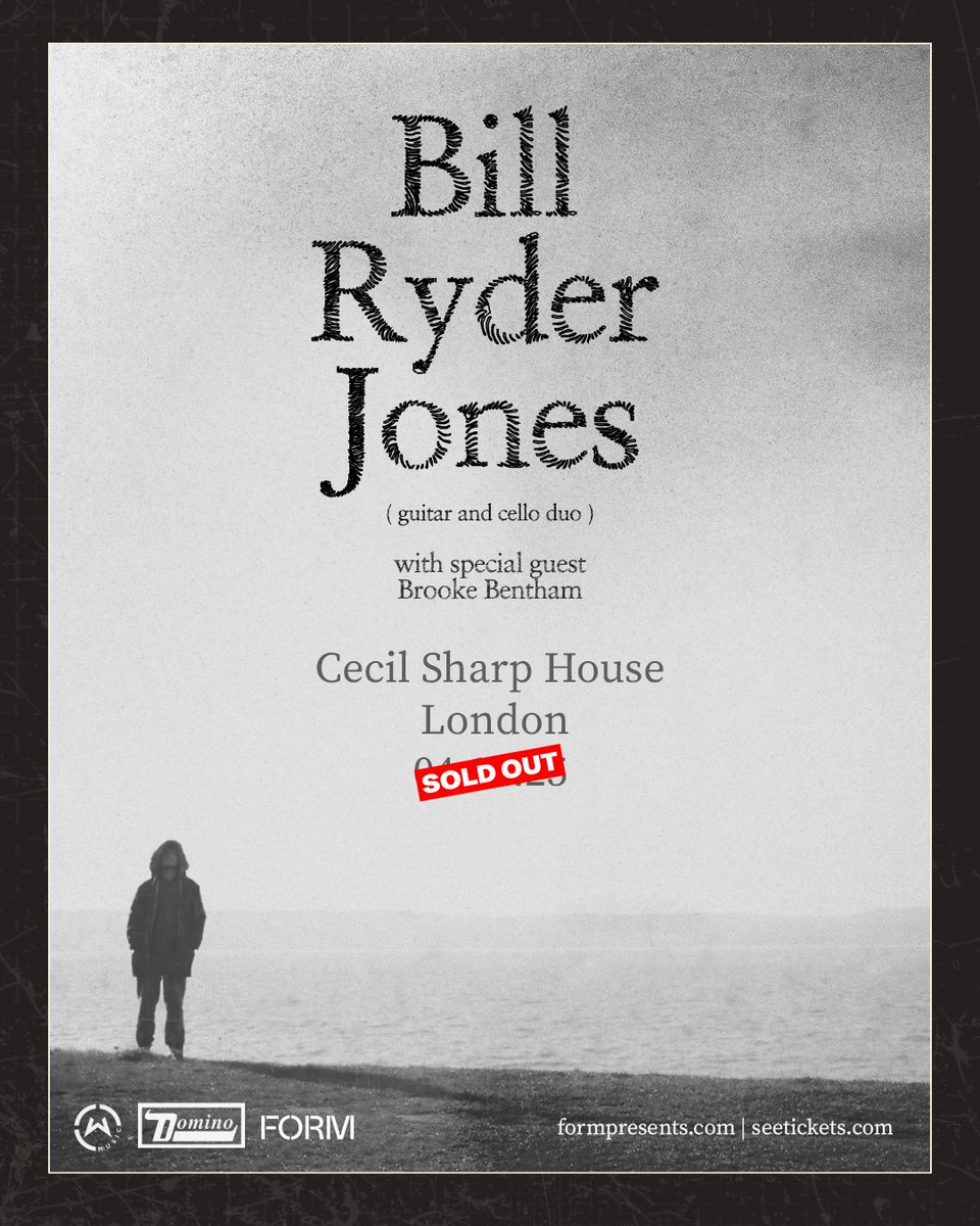 formpresents's tweet image. Bill Ryder-Jones&apos; London show is now sold out! There&apos;s still time to grab your tickets for Norwich: formpresents.seetickets.com/event/bill-ryd…