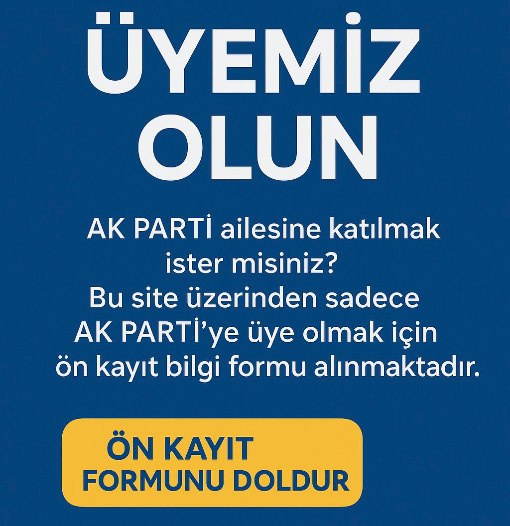 akbcekmece's tweet photo. Türkiye’nin geleceğinde senin de imzan olsun! 🇹🇷

AK PARTİ ailesine katılmak çok kolay 💛

Aşağıdaki linkten ön kayıt formunu doldurarak büyük ailemizin bir parçası olabilirsin.

👉 https://t.co/I3g4dL4eP6 https://t.co/V55IqAX6ZW