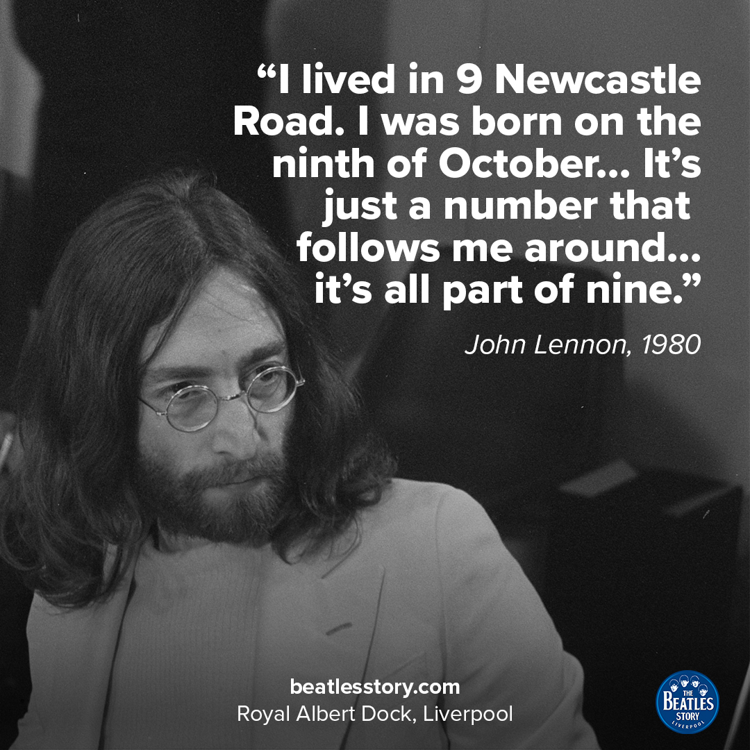 Yesterday, 9th October, was the shared birthday of John Lennon and his son  Sean. 🎶 ❤️ The number 9 had deep meaning for John, woven into his life and  music. 🔗 Learn, image size:1080x1080