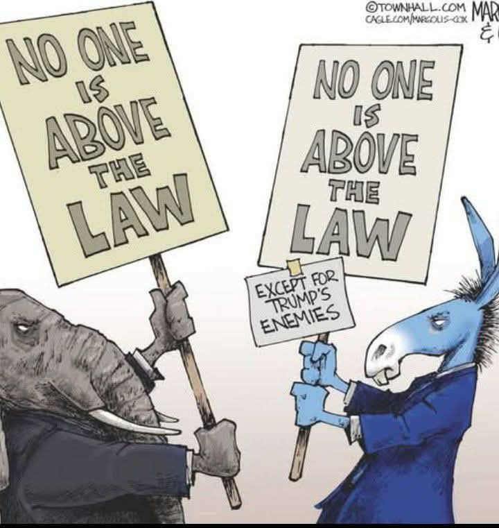 Eye rolling moment! After 4 years of liberals chanting, No one is above the law yet they protest locking up illegal immigrants and prosecuting criminals in the Deep state 🙄