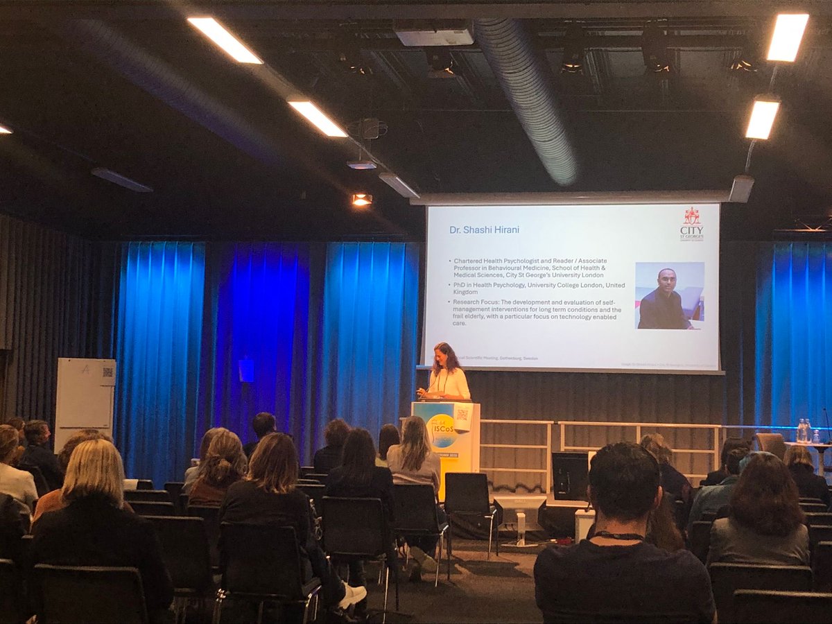 Shashi Hirani presenting on promoting and sustaining behavioural change for people with SCI <a href="/ISCoSmeetings/">ISCoS Meetings</a> <a href="/SamfordWong/">S Wong</a>
