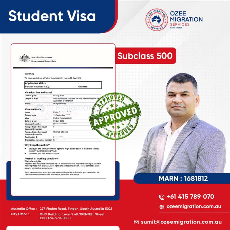 OzeeMigration's tweet image. 𝐂𝐨𝐧𝐠𝐫𝐚𝐭𝐮𝐥𝐚𝐭𝐢𝐨𝐧𝐬 𝐭𝐨 𝐌𝐫. 𝐒𝐢𝐧𝐠𝐡 𝐨𝐧 𝐭𝐡𝐞 𝐠𝐫𝐚𝐧𝐭 𝐨𝐟 𝐡𝐢𝐬 𝐒𝐭𝐮𝐝𝐞𝐧𝐭 𝐕𝐢𝐬𝐚! 🎉

📞 +61 415 789 070
🌐 ozeemigration.com.au

#australianvisa #studentvisasuccess #migrationservices #ozeemigration #visaapproved #australiaimmigration
