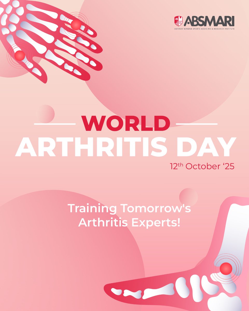 absmariindia's tweet photo. This #ArthritisDay, we celebrate learning that heals! πͺ
At ABSMARI, we donβt just teach physiotherapy β we train experts with evidence-based skills to deliver quality care. β¨
#PhysiotherapyExperts #EvidenceBasedCare #JointHealth #ABSMARI https://t.co/qKduyXEYBn