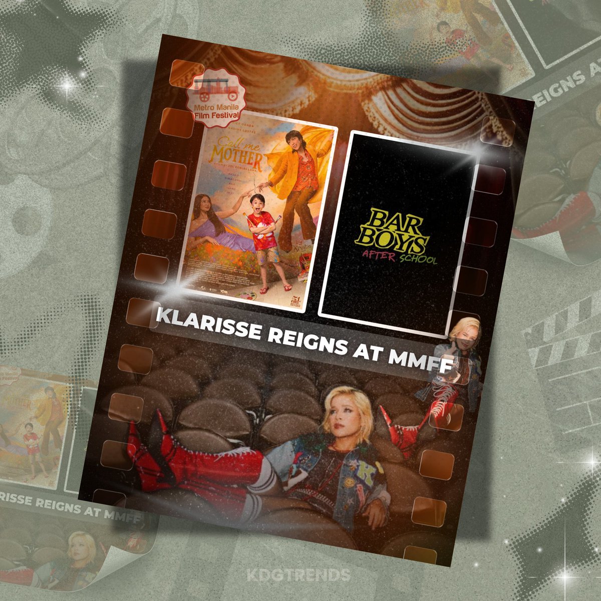 𝐂𝐀𝐋𝐋 𝐊𝐋𝐀𝐑𝐈𝐒𝐒𝐄 𝐌𝐎𝐓𝐇𝐄𝐑

From the stage lights to the silver screen, Klarisse continues to prove that talent knows no bounds.

This year marks her official acting debut, and what a debut it is: two MMFF entries—Call Me Mother and Bar Boys: After School. Two worlds,