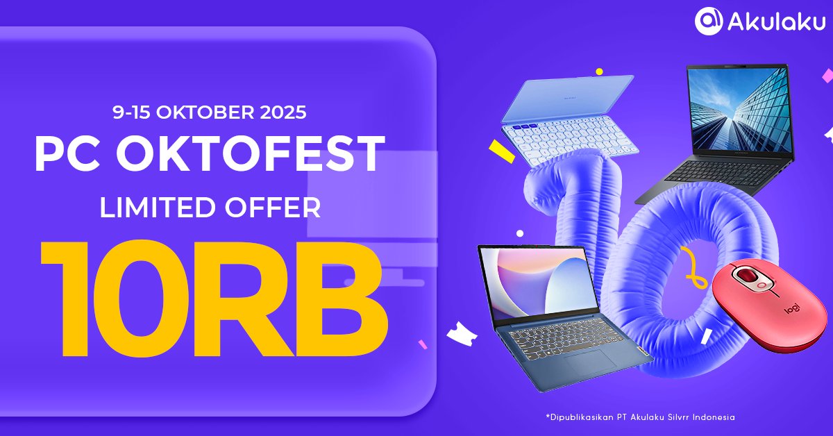 akulakuID's tweet image. Dompet tinggal 10 ribu? Yaudah ALovers bisa beli aksesoris PC atau komputer di Akulaku 😇

Belinya langsung bisa di sini 👉 :  bit.ly/OktoPis3

#AkulakuIndonesia #HidupLebihBaik #PromoPC #Laptop #Komputer