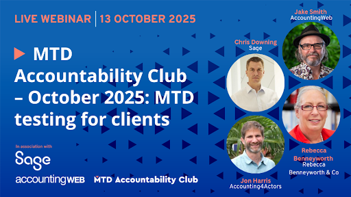 AccountingWEBuk's tweet photo. Are you ready for the next MTD Accountability Club webinar on Monday! 🤩

Rebecca Benneyworth and Jon Harris will talk about MTD testing and getting your clients on MTD ahead of the mandation date. 🙌

🚨Register now: https://t.co/vw3rDTjxeR https://t.co/tPhOCWnI7T