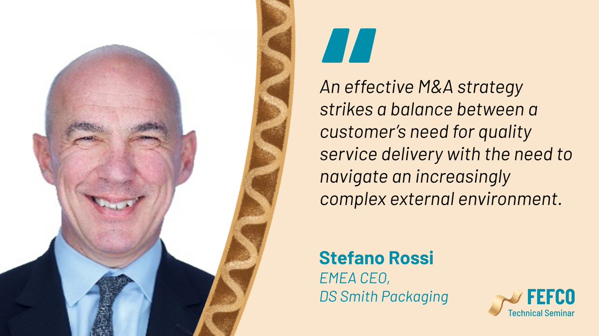 From the #FEFCOTS2025 panel on mergers and acquisitions, Stefano Rossi, EMEA CEO at <a href="/dssmithgroup/">DS Smith</a>, highlighted the importance of:

✅Balancing customer demand for quality with today’s complex business realities.

Here's more! 👇

#CircularByNature
