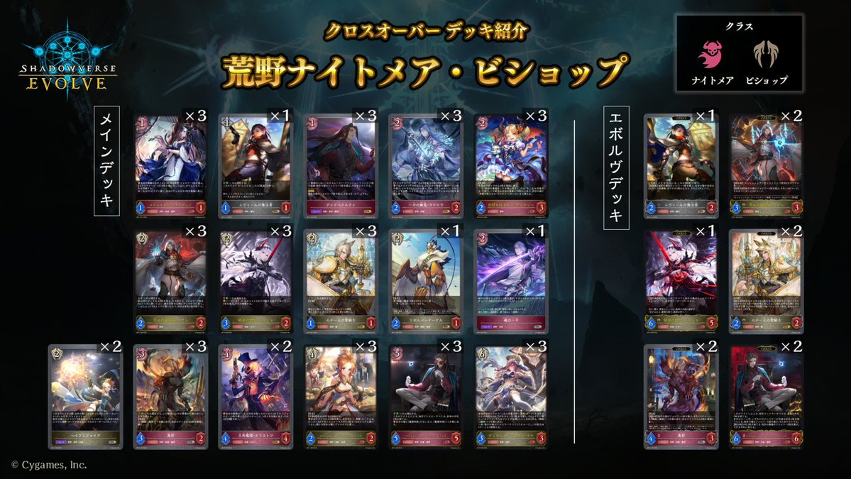 shadowverse_ev's tweet image. 【#エボルヴ おすすめデッキ】
公式サイトにてクロスオーバーおすすめデッキを公開中!
▼詳細はこちら
shadowverse-evolve.com/crossover_samp…
▼クロスオーバー Autumn Challenge エントリー受付中!
shadowverse-evolve.com/event/crossove…
#シャドウバースエボルヴ