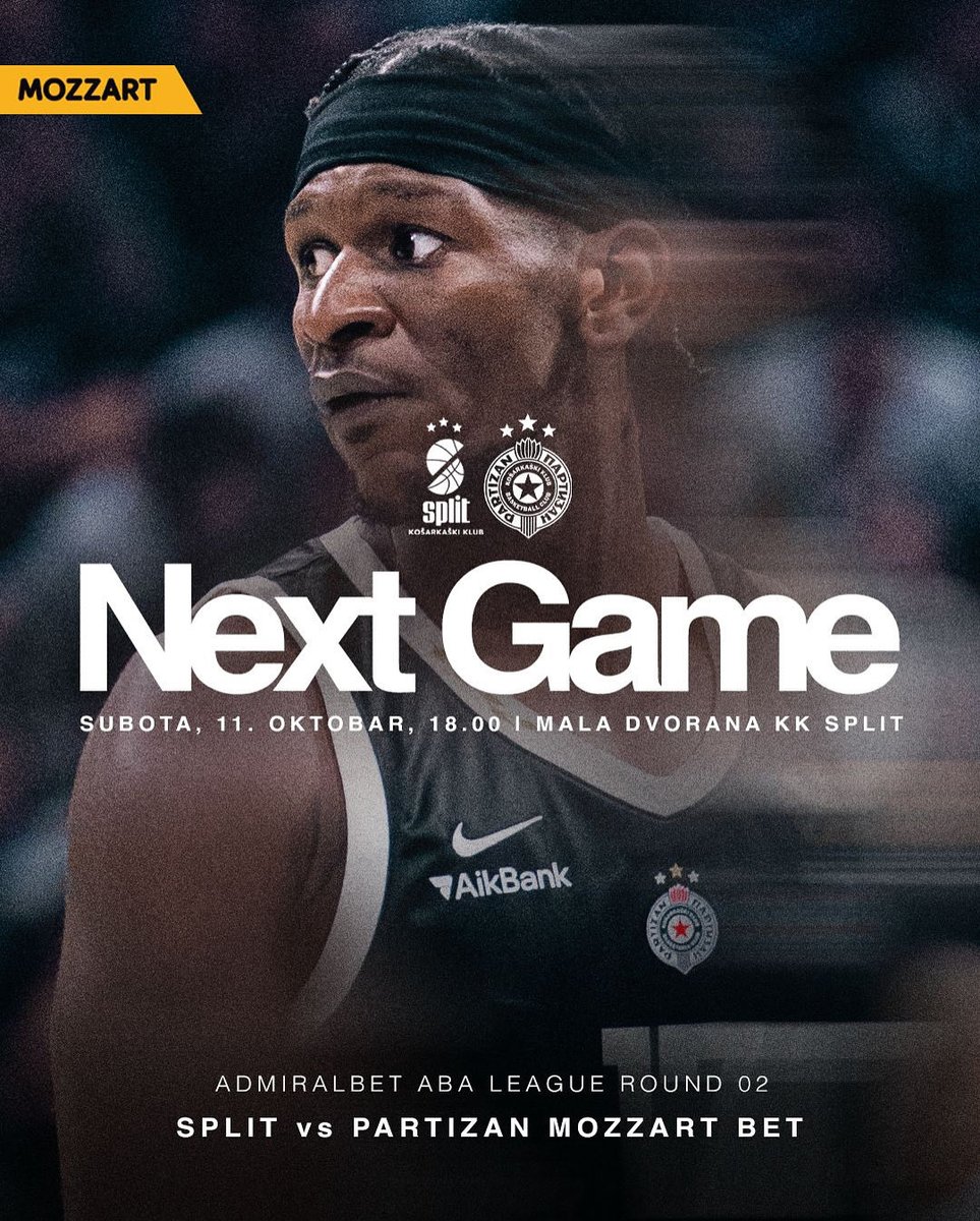 Crno-beli kreću ka Dalmaciji!✊🏽⚫️⚪️

🗣️ partizan.basketball/vesti/aktuelno…

#KKPartizan #ABAliga