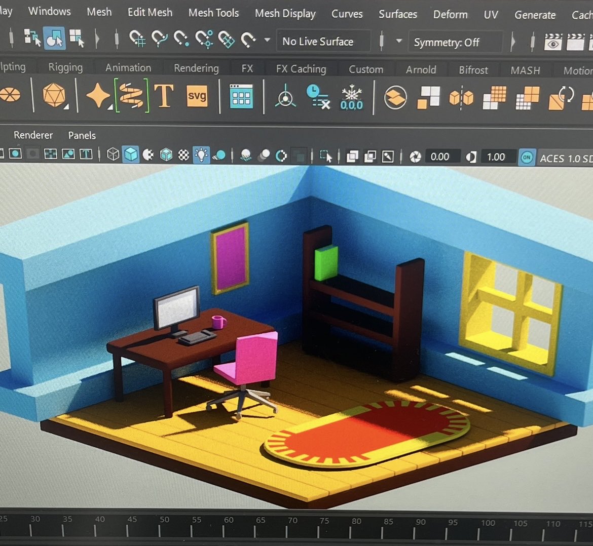 ttkoiz's tweet image. Oh, and here’s a room model too, I think I made it around February ,it was my first time doing a render back then
#3D #autodeskmaya #room
