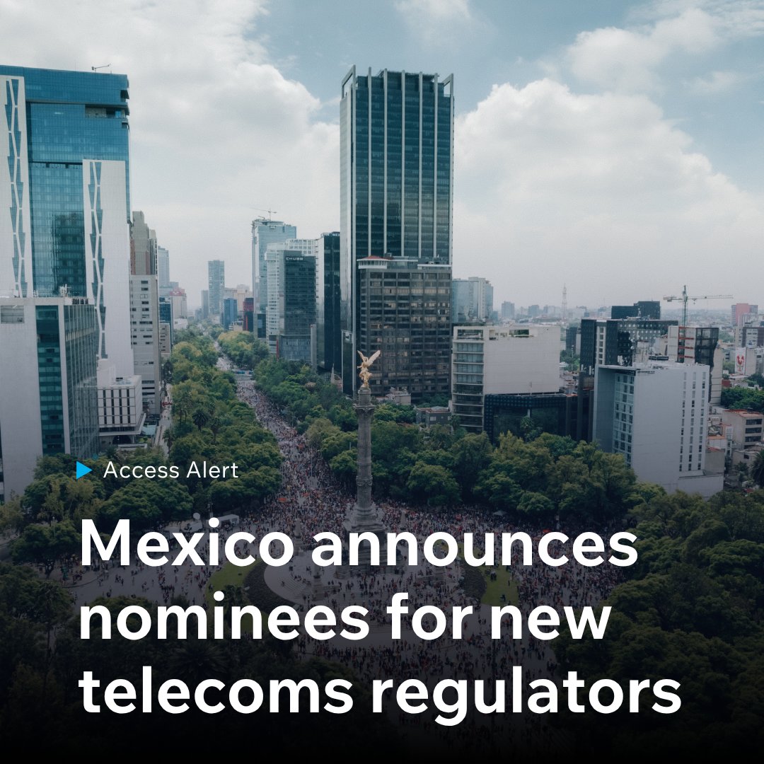 AccessAlerts's tweet image. #Mexico’s #telecommunications overhaul enters a new phase.

On 7 Oct, President Sheinbaum submitted 10 nominees for 2 new bodies: the Telecommunications Regulatory Commission (#CRT) and the National Antimonopoly Commission (#CNA). 

Read our analysis of the nominations and what…