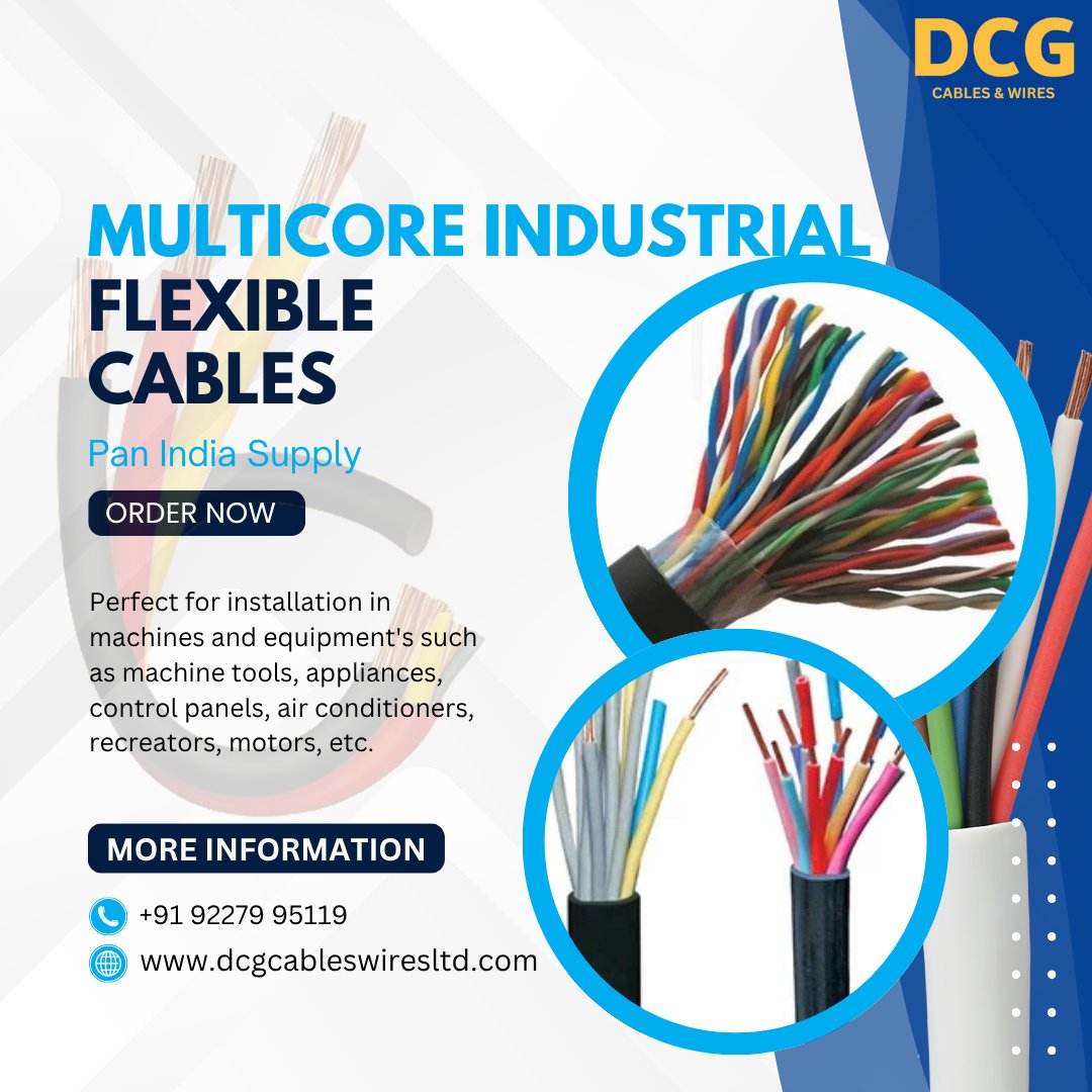 DCGCables's tweet image. DCG Multicore Industrial Flexible Cables—engineered for high performance, flexibility, and reliability in every industrial connection. ⚙️⚡

#WireInnovation #dcgcables #fireretardantwires #leadfreesafety #wiredtoprotect #safewiring #homeprotection #trustedpower #cablesandwires
