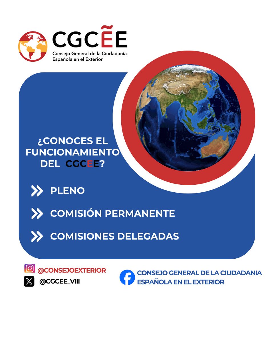 💠PLENO: órgano máximo de deliberación. Participan los consejeros/as elegidos por los (CRE) y representantes de la Administración.
💠C. PERMANENTE: Coordinación y seguimiento.
💠C. DELEGADAS: Sociolaboral, Educación, Derechos Civiles, Mujeres y Jóvenes, Asuntos Jurídicos.