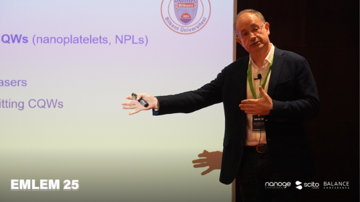 nanoGe_Conf's tweet photo. 👉Cutting-edge talks at #EMLEM25:

🗣️Hilmi Demir presents quasi-2D nanoplatelets with record LED efficiency, low lasing thresholds, and meta-device integration
🗣️Sergio Brovelli unveils ultrafast perovskite nanocrystal scintillators for advanced radiation detection and imaging https://t.co/TYVWFj2zhN