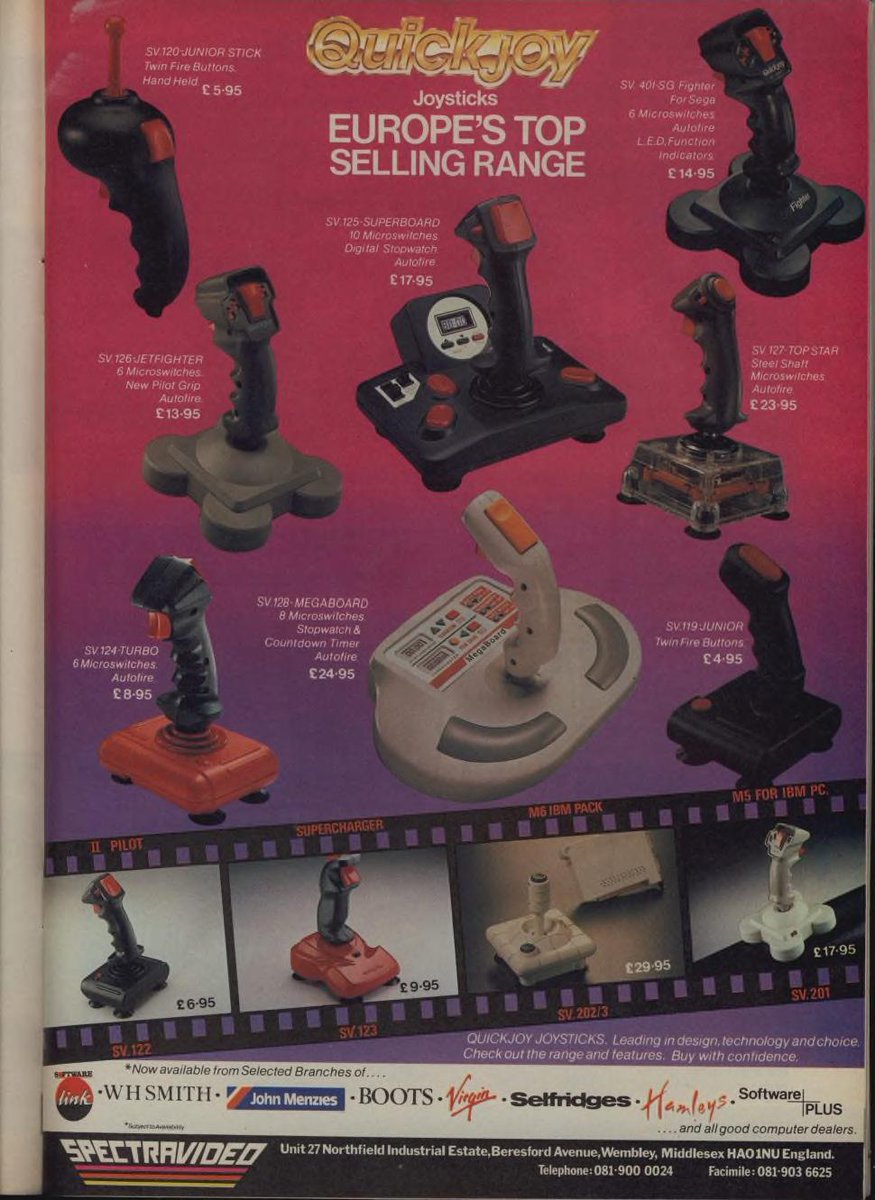 35 years ago, Quickjoy joysticks were basically Quickshot joysticks. Renown for their uncanny ability to spontaneously fall apart if you closed the door too hard, or accidentally left the window open when a gentle breeze was blowing. 🤣