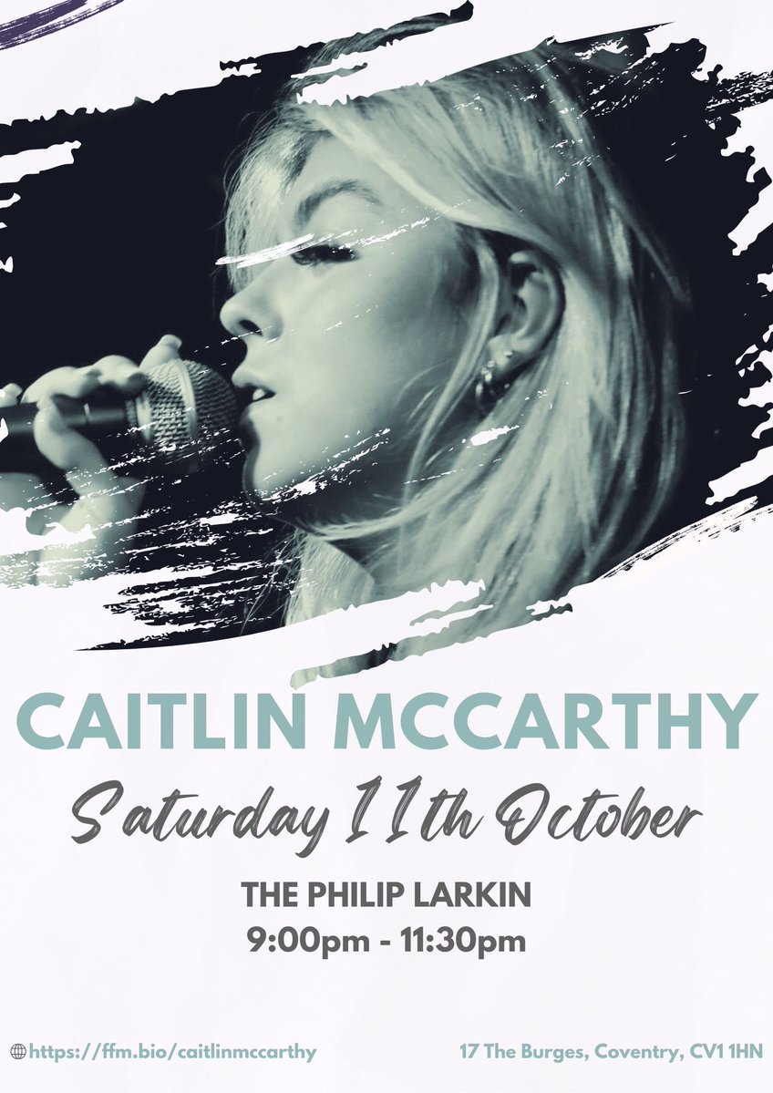 caitlin mccarthy (@caitlinmcarthy) on Twitter photo โFULL BAND GIGโ
This Saturday we are back at The Philip Larkin for a night full of Soul, Rock and Classics! ๐๏ธ 
๐ The Philip Larkin, 17 The Burges, Coventry
๐๏ธ Saturday 11th October
โฐ 9:00pm - 11:30pm
๐๏ธ FREE ENTRY
Come and join the party! ๐ฅณ๐๐ผ โFULL BAND GIGโ
This Saturday we are back at The Philip Larkin for a night full of Soul, Rock and Classics! ๐๏ธ 
๐ The Philip Larkin, 17 The Burges, Coventry
๐๏ธ Saturday 11th October
โฐ 9:00pm - 11:30pm
๐๏ธ FREE ENTRY
Come and join the party! ๐ฅณ๐๐ผ