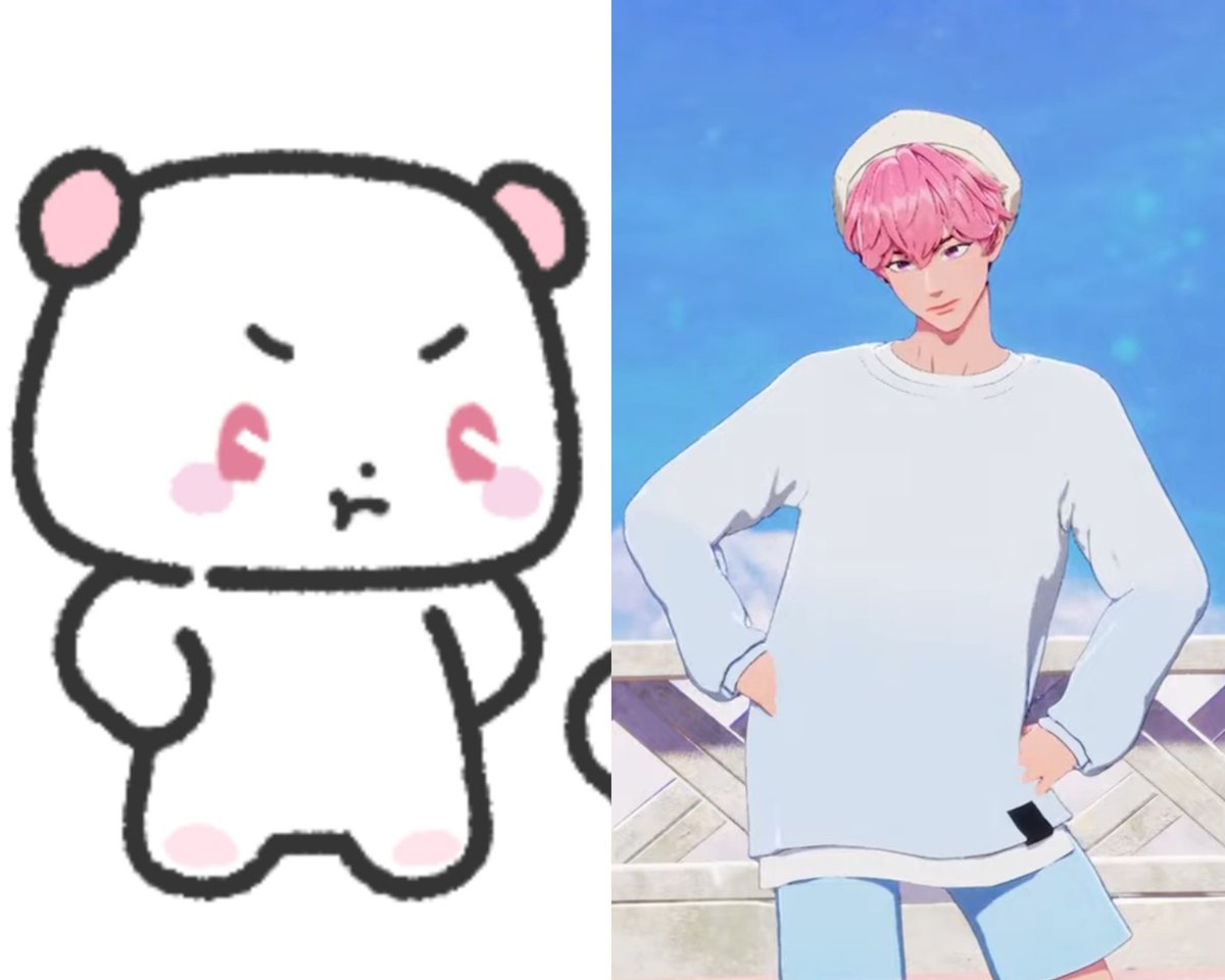 Same cuteness ✅ 
Same height ✅ 
Same attitude ✅✅✅