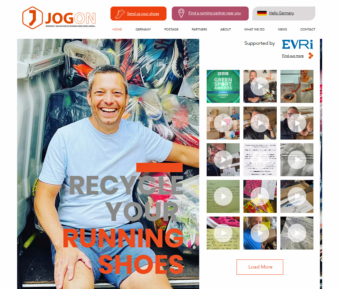 Just a reminder that if you buy or get given new running shoes or trainers you can recycle your old pair in any condition (&amp; football &amp; hiking boots in good con.) with Jogon in our shops. Jogon stop shoes going to landfill &amp; pass them to those in need. jogonagain.com