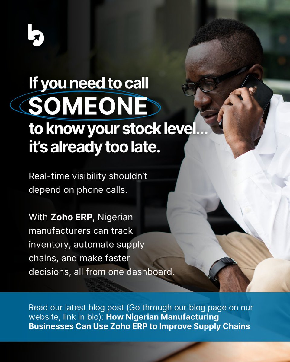 basecodetech's tweet image. Zoho ERP helps Nigerian manufacturers track, manage, and automate everything, from procurement to delivery.

👉 Read more: zurl.co/QbHfd 

#ZohoERP #ManufacturingNigeria #BusinessAutomation
