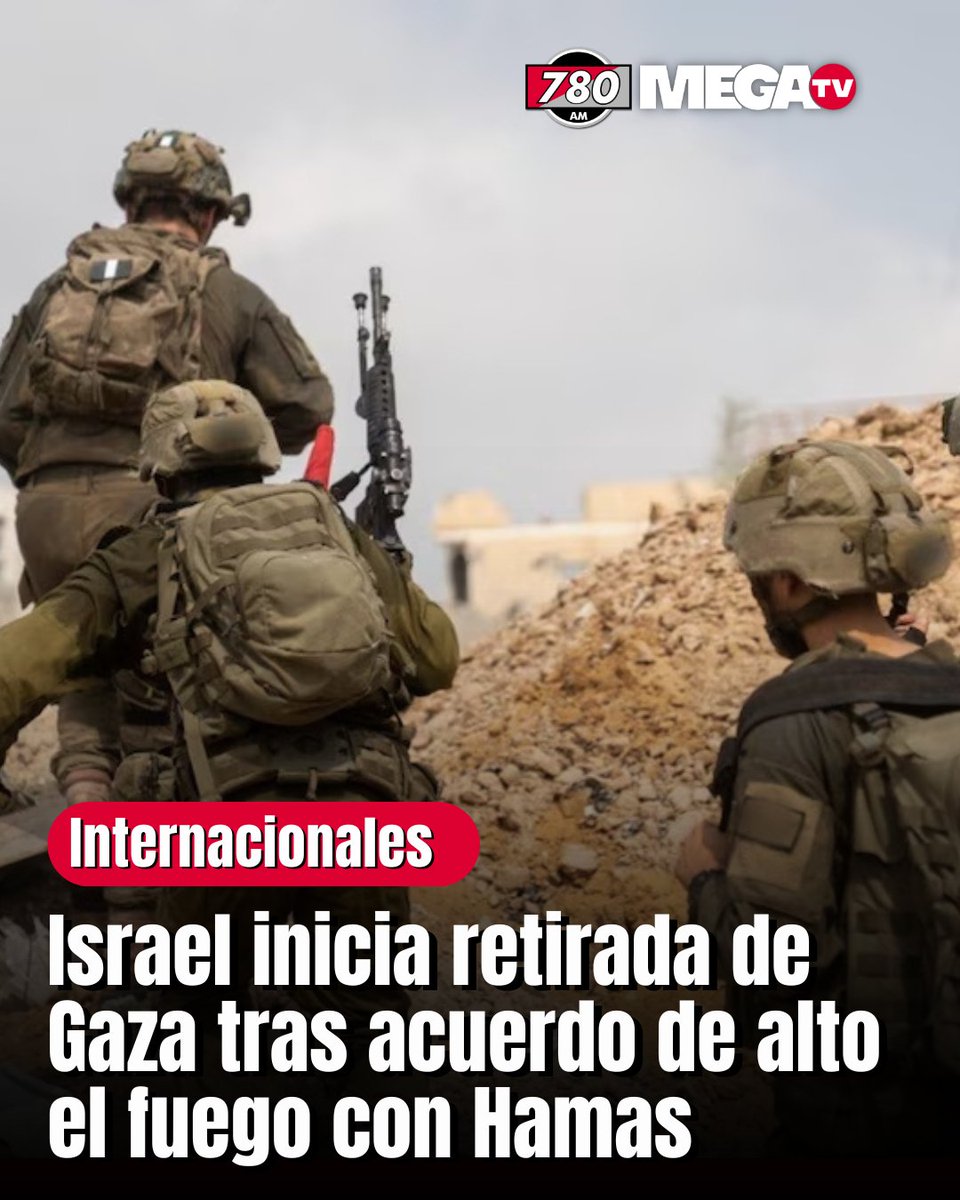 ISRAEL INICIA RETIRADA DE GAZA TRAS ACUERDO DE ALTO EL FUEGO CON HAMAS |

➡️El Ejército de Israel comenzó este viernes la retirada de sus tropas hacia las líneas de despliegue acordadas en la Franja de Gaza, como parte de un histórico acuerdo de alto el fuego con Hamas que busca