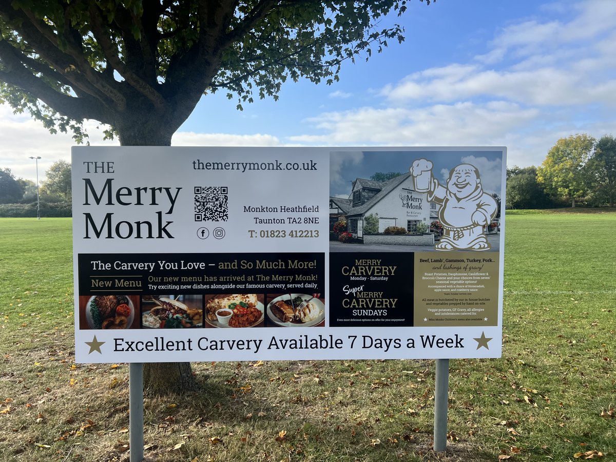 CarlyPressLtd's tweet image. We're delighted to have worked on this signage project for The Merry Monk at @tauntonrfc - we always love working with local businesses, and it's great to support one of the club's valued sponsors 🏉
#tauntonrugby #sponsorship #localcommunity