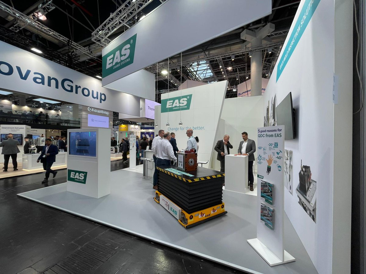 EAS_Europe's tweet image. 📷 Welcome to Day 5 K2025! 📷

Come visit EAS Change Systems at Booth 10D48 to explore the latest in innovative mold and die change solutions.

📷 Learn more: easchangesystems.com

#K2025 #ManufacturingInnovation #SmartProduction #PlasticsIndustry #MoldChangeSolutions