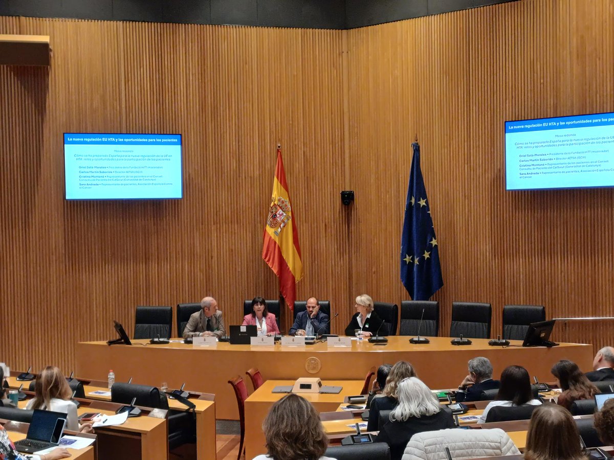 Sara Andrada, paciente de cáncer "No solo hablamos de ciencia o economía, sino de decisiones que cambian la vida de los pacientes. Formamos parte del proceso y eso es esencial y nos legitima para hablar de cómo la innovación condiciona nuestra vida"
#ReglamentaciónUEHTA