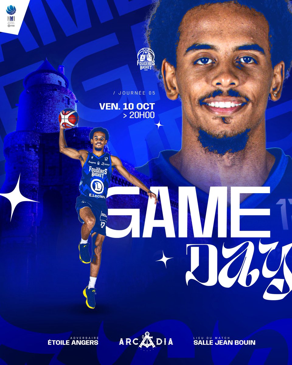 𝑮𝑨𝑴𝑬 𝑫𝑨𝒀 ⚔️

ℹ️ NM1 | J05 🆚 <a href="/EABasket49/">EAB - Etoile Angers Basket</a> 

Nos joueurs enchaînent, ils ont rendez-vous à Angers ce soir pour la 5ème journée de Nationale 1 ! 🔥

📺 Live match > YouTube EAB
📲 Live score en story Instagram

👉🏼 Présenté par l’Arcadia Fougères