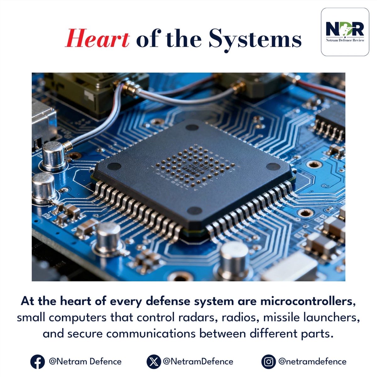 sausri3's tweet image. At the heart of every defense system are #Microcontrollers. These small computers manage radars, radios, missile launchers, and secure communication between various components.
#MilitaryElectronics