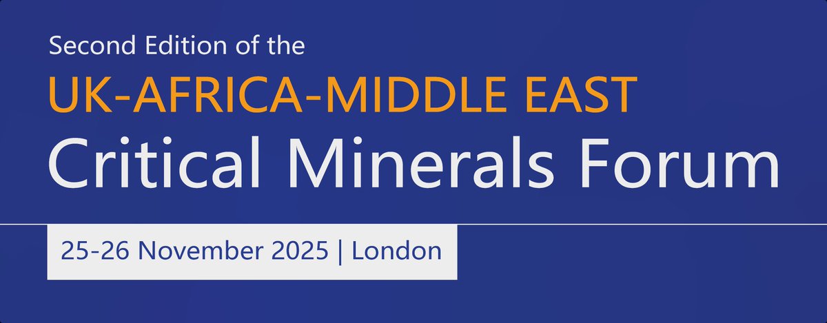 #criticalmineralsforum2025
MENAF looks forward to hosting the second edition of the UK-Africa-Middle East Critical Minerals Forum in collaboration with Missang and the Critical Minerals Africa Group.
Find more information about the forum on our website: cmenaf.org/critical-miner…