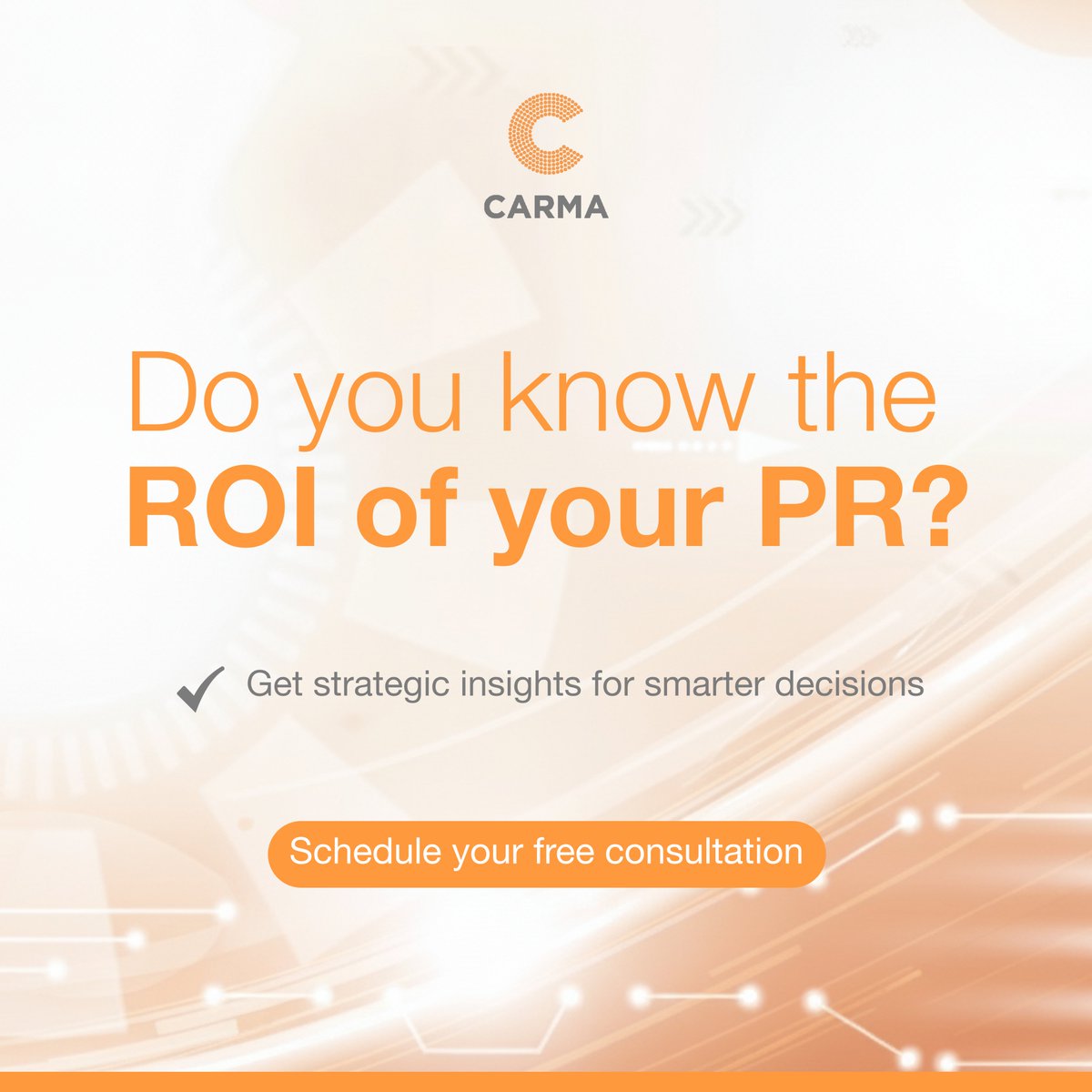 Do you know how well your PR is working?

Learn how CARMA provides senior professionals with the insights needed to make smarter decisions.

Book a free consultation today: bit.ly/48XnL5U