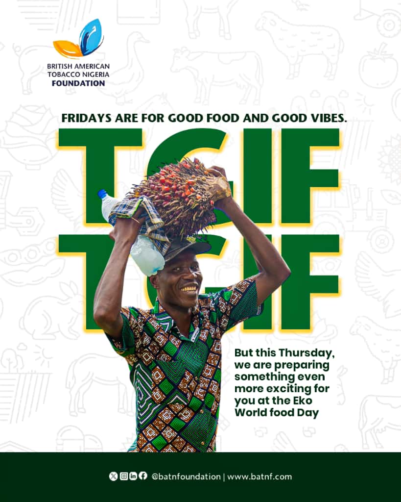 Where will you be next week Thursday? The place to be is Police College, Ikeja, for the Eko World Food Day celebration.

A soft weekend starts from Thursday, and this one promises good food, great vibes, and plenty to shop from. Come have fun, connect with others, and buy eggs