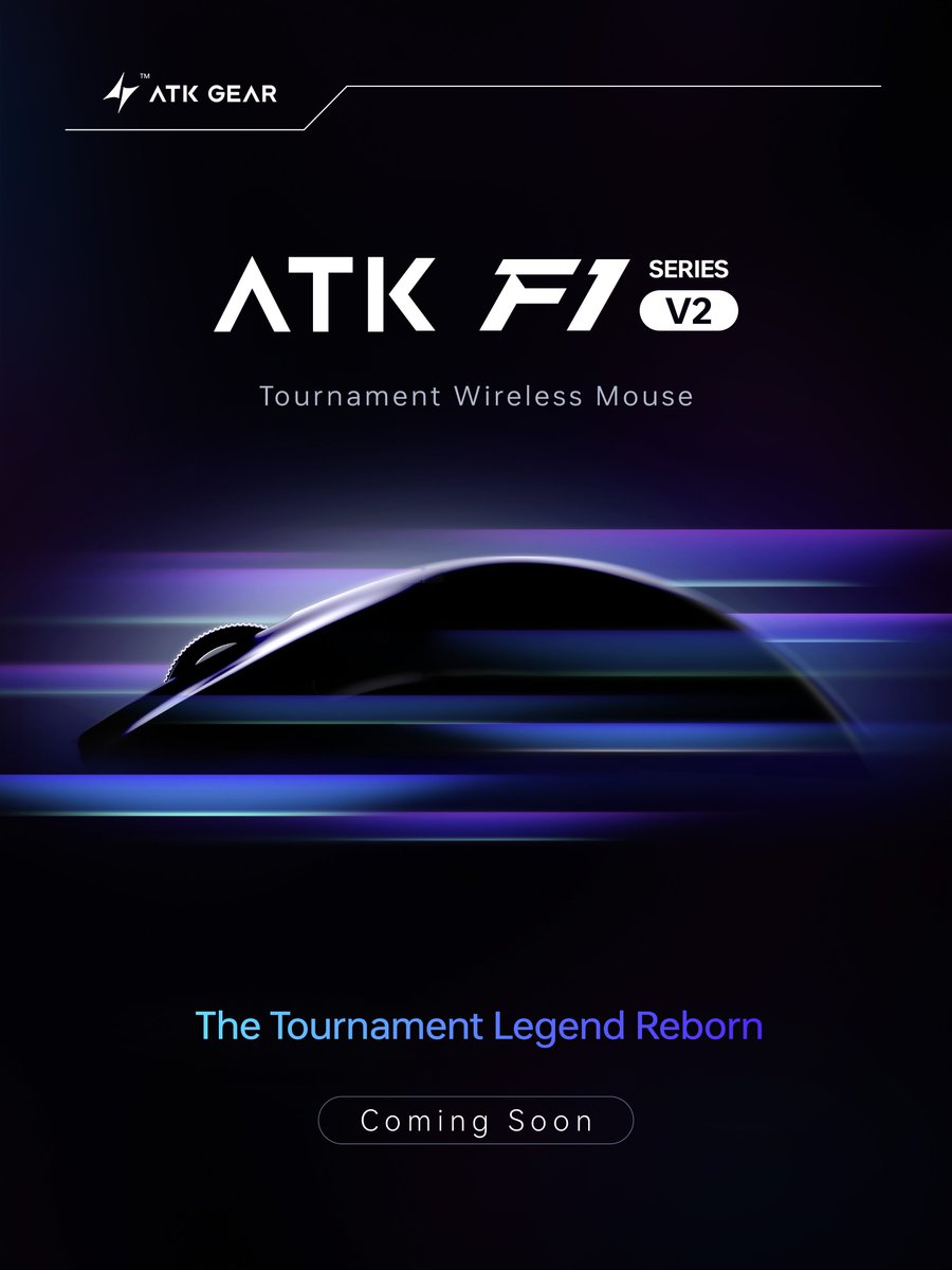 AtkGear's tweet image. ⚡ The lightweight legend returns.
ATK F1 V2 Series — Win for small/medium hands.
Coming soon. 👀