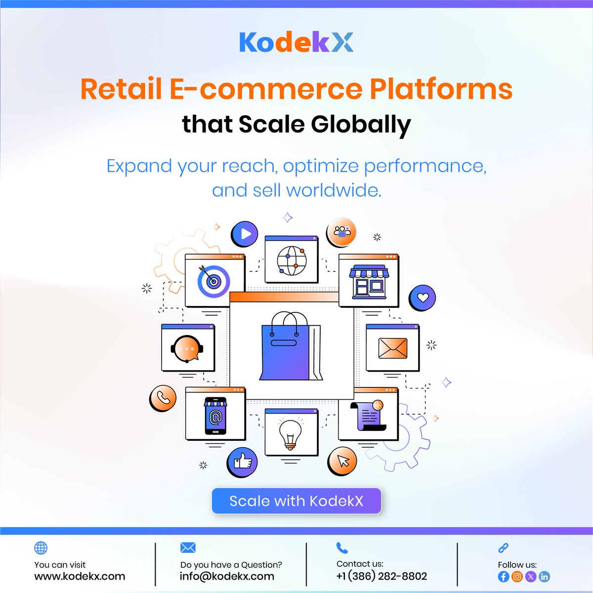 KodekX_official's tweet image. 🌐 Scale Your Retail E-commerce Globally
At KodekX, we build platforms that handle millions of users with:
💳 Multi-currency & localized experiences
⚡ Optimized checkout
📊 Real-time analytics
Go global with speed & reliability
#Ecommerce #RetailTech #ScalableApps