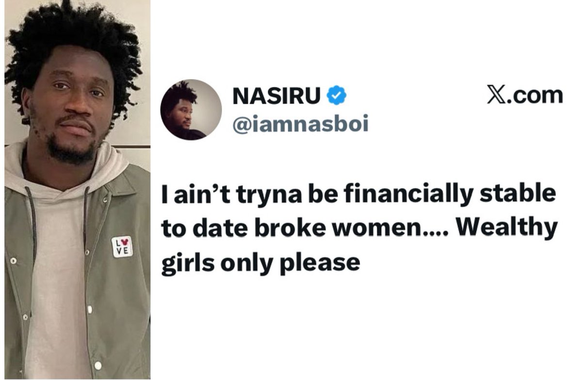 instablog9ja's tweet image. “Wealthy girls only please” — Skitmaker Nasboi reveals why trying to be financially stable