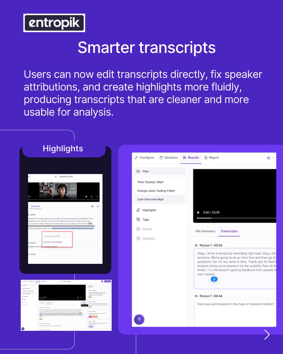 entropik_io's tweet image. It’s Friday, which means another #DecodeDrop ✨

This week, we’re making Qualitative Research smoother from setup to transcripts.
Explore more: entropik.io 

#Entropik #DecodeDrop #Innovation #ConsumerInsights #QualitativeResearch #UXResearch