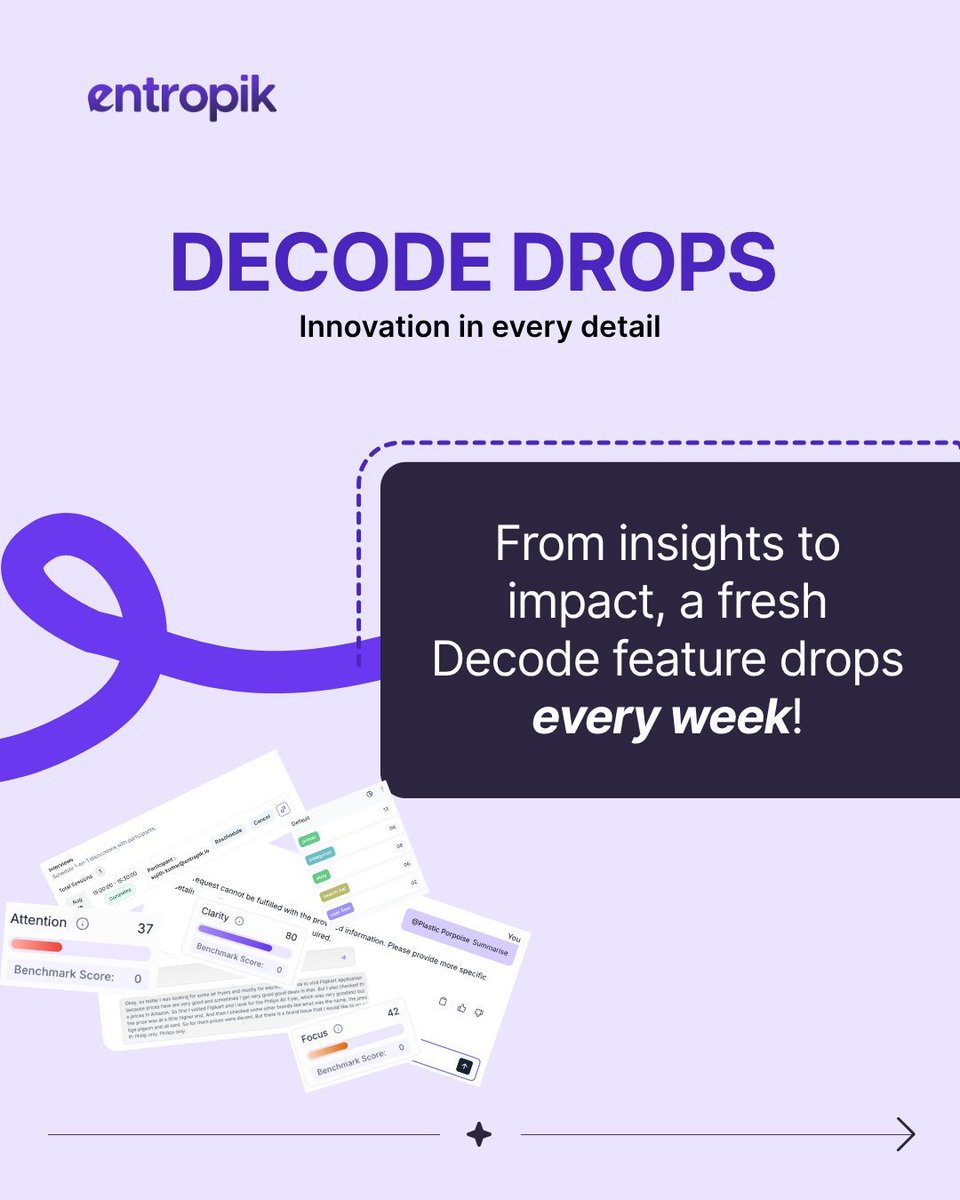entropik_io's tweet image. It’s Friday, which means another #DecodeDrop ✨

This week, we’re making Qualitative Research smoother from setup to transcripts.
Explore more: entropik.io 

#Entropik #DecodeDrop #Innovation #ConsumerInsights #QualitativeResearch #UXResearch
