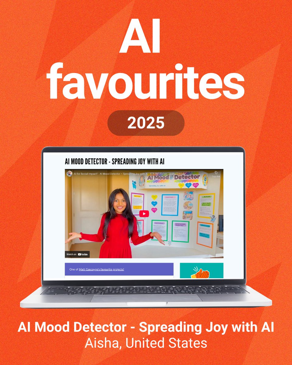 RaspberryPi_org's tweet image. From classifying stars to predicting floods, this year’s AI projects at #CoolestProjects2025 showed how young creators are using tech to solve real-world problems.

Take a look at the judges’ favourites in the AI category 👇

#CoolestProjects #CodingForKids #KidsWhoCode #AI