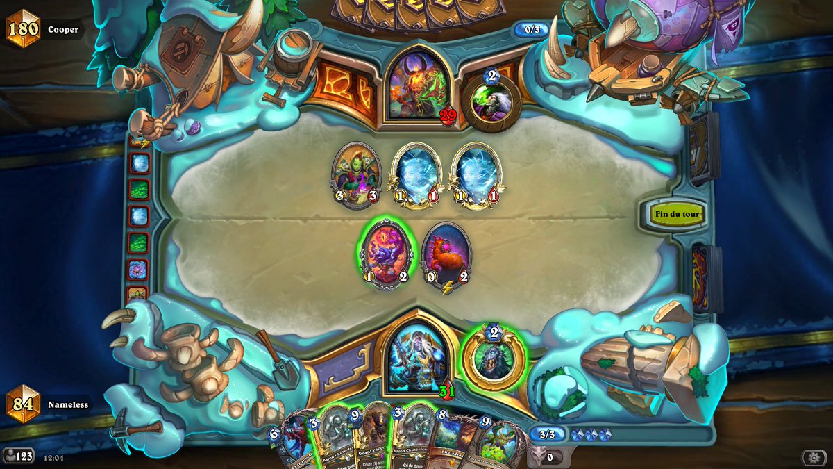 he made the dream of every quest warlock, draw 3 0 mana cards on solarium T3. 
That's beautifull