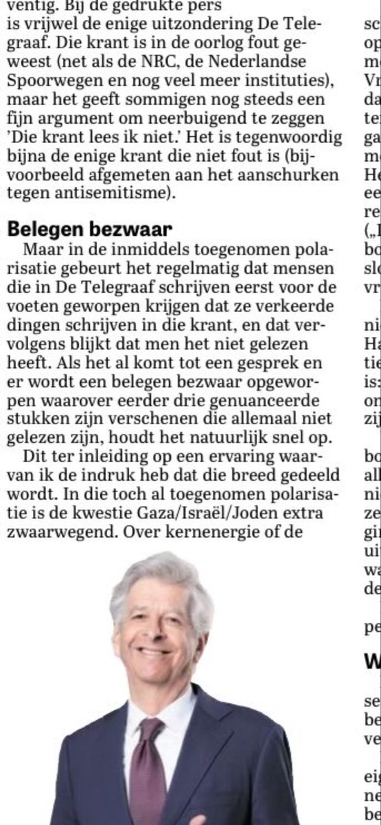 Man is boos want mensen lezen zijn columns niet