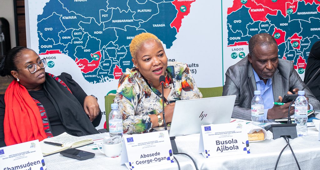 YIAGA's tweet photo. Experts, policymakers, and civil society leaders unpacked key risks and charted strategies to ensure the 2027 elections deliver credibility, trust, and peace.

@EU_SDGN 

#EMRI #2027Elections #NigeriaDecides2027 #ElectoralIntegrity #DemocracyInAction #CivicSpace #ElectionReform https://t.co/sdURo7DVmI