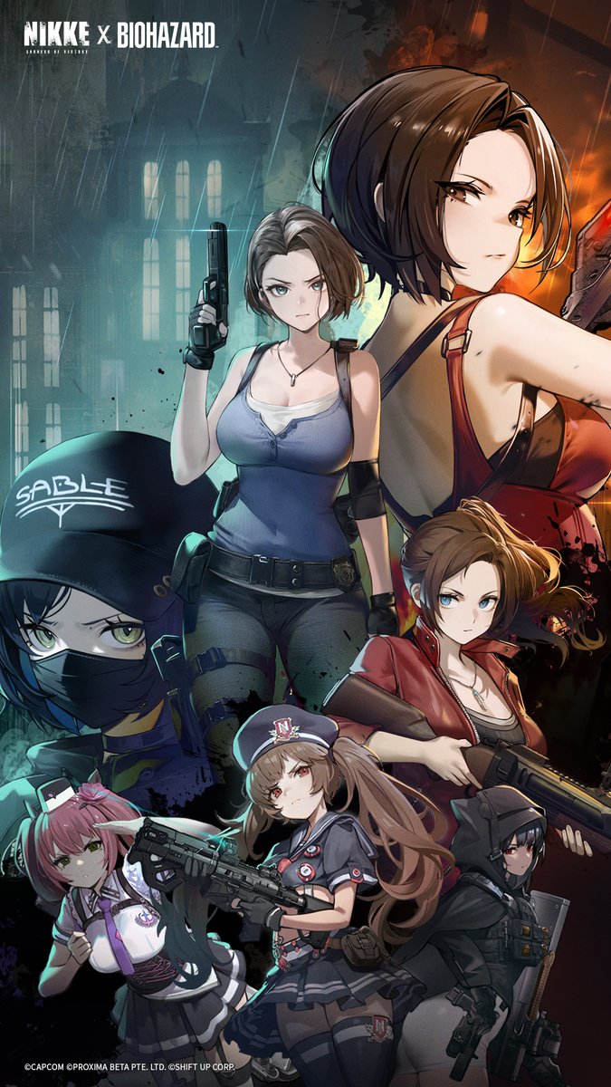 NIKKE_japan's tweet image. 【壁紙プレゼント】
『勝利の女神：NIKKE』×『BIOHAZARD』コラボの特別な壁紙をプレゼント✨

ぜひ保存してご活用ください！

◆サイズ別壁紙
drive.google.com/drive/folders/…

#ニケバイオコラボ #ニケxバイオハザード #NIKKEBIO #NIKKE #ニケ #メガニケ