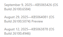panusaukko's tweet image. It is amazing how much #Windows11 24H2 build number increased in 10 days: about 150 new builds/day. 
😀 SW development has never been as fast!
Has anyone remembered seeing any Microsoft product where the last part of build is 5 digits? Do we have major problem after build 9999?
