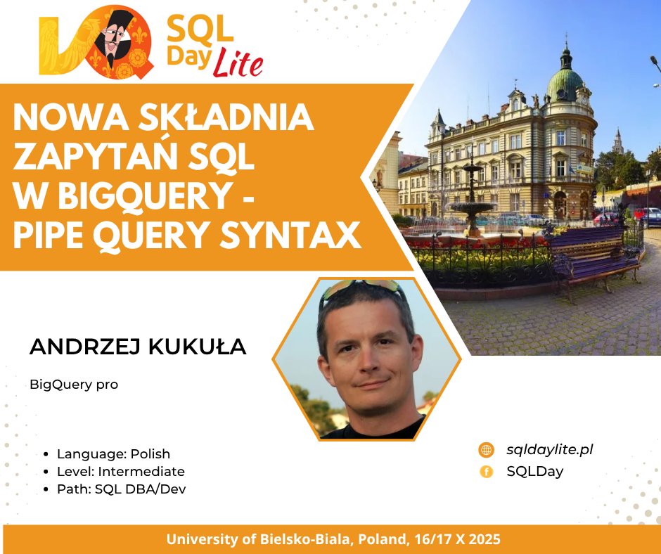 sqlday's tweet image. Explore SESSIONS at SQLDay Lite 2025 in Bielsko-Biała! 🎤🔥
🗣️ Andrzej Kukuła @AndrzejKukula
👉 sqlday.pl/en/lite/#ticke…
#SQLDayLite2025 #sqlday #DataCommunityPoland #datacommunity #bielskobiala #poland
Copyright for the characters of „Baltazar Gabka“ by heirs of Ledwig