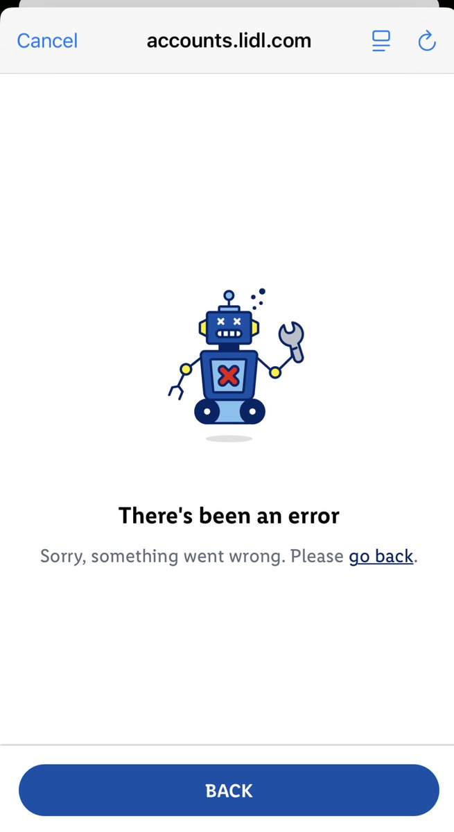 MattDH's tweet photo. @LidlGB Hi there. I’m having trouble logging in to my account on the app and on the website - is this just an issue for me or is it a wider problem? Keep getting this error show up https://t.co/kRBrHpxSRi