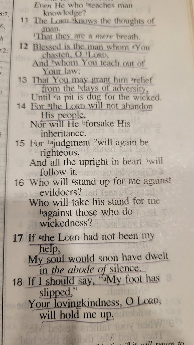 Psalm 94 hitting hard this morning 👊