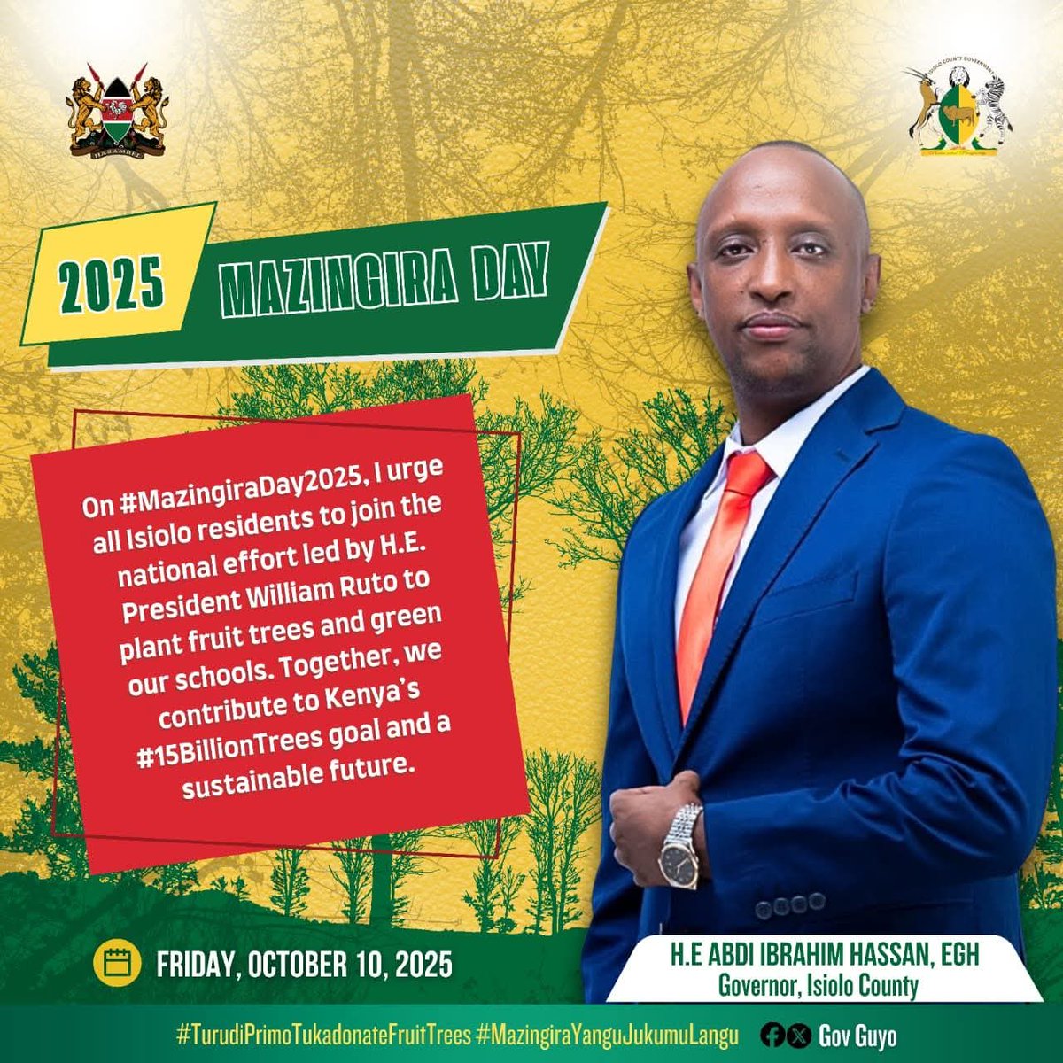 <a href="/GovGuyo/">H.E Abdi Ibrahim Guyo, EGH</a> <a href="/WilliamsRuto/">William Samoei Ruto, PhD</a> Governor Guyo <a href="/GovGuyo/">H.E Abdi Ibrahim Guyo, EGH</a> — a true leader of development, turning promises into progress and transforming Isiolo through unity, vision, and action.<a href="/GovGuyo/">H.E Abdi Ibrahim Guyo, EGH</a> <a href="/muminabonaya/">Hon.Mumina Bonaya-Tah Abo Gollo</a> <a href="/CSDadheBoru/">Dadhe Boru</a> <a href="/mithikageorges/">Jojes Mailuthason</a>