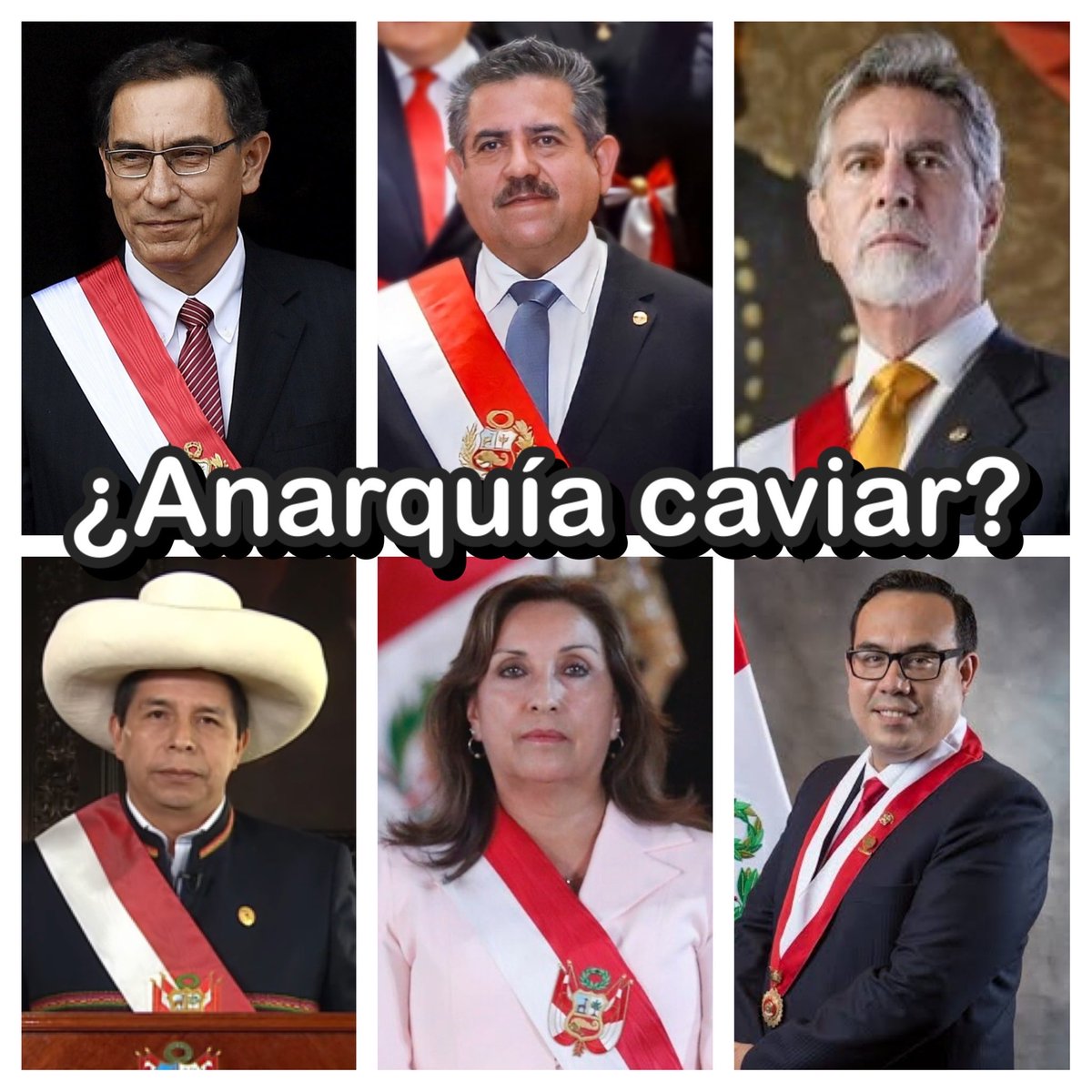Se conoce como “La anarquía militar” al periodo de 1841 a 1845 donde el Peru tuvo  cuatro presidentes en cuatro años.

Me pregunto como llamaran al periodo de 2020-2025, donde tuvimos 6 presidentes en 5 años. Yo propongo “LA ANARQUÍA CAVIAR”.
Escucho sus ideas en los comentarios